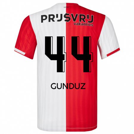 Kandiny Niño Camiseta Omer Gunduz #44 Rojo Blanco 1ª Equipación 2023/24 La Camisa México