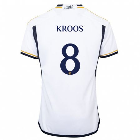 Kandiny Kinderen Toni Kroos #8 Wit Thuisshirt Thuistenue 2023/24 T-Shirt België