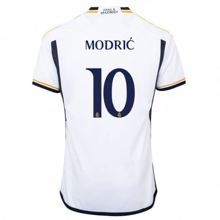 Kandiny Kinderen Luka Modric #10 Wit Thuisshirt Thuistenue 2023/24 T-Shirt België