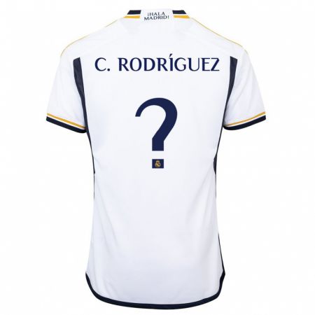 Kandiny Kinderen Carlos Rodríguez #0 Wit Thuisshirt Thuistenue 2023/24 T-Shirt België