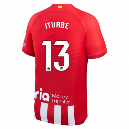 Kandiny Kinderen Alejandro Iturbe #13 Rood Wit Thuisshirt Thuistenue 2023/24 T-Shirt België