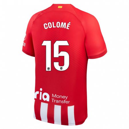 Kandiny Bambino Maglia Jan Colomé #15 Rosso Bianco Kit Gara Home 2023/24 Maglietta