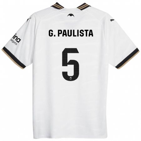 Kandiny Bambino Maglia Gabriel Paulista #5 Bianco Kit Gara Home 2023/24 Maglietta