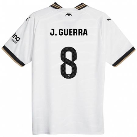 Kandiny Kinder Javi Guerra #8 Weiß Heimtrikot Trikot 2023/24 T-Shirt Österreich