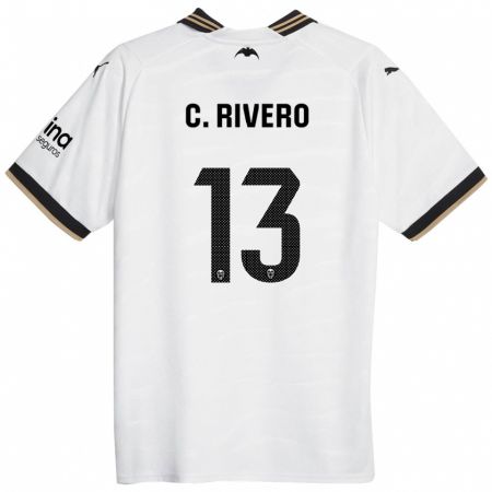 Kandiny Kinderen Cristian Rivero #13 Wit Thuisshirt Thuistenue 2023/24 T-Shirt België