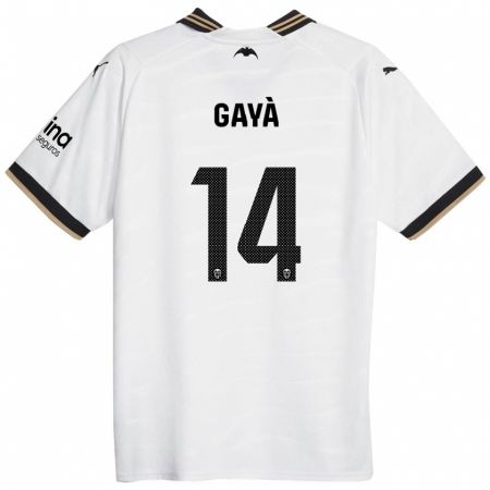 Kandiny Kinderen José Gayà #14 Wit Thuisshirt Thuistenue 2023/24 T-Shirt België