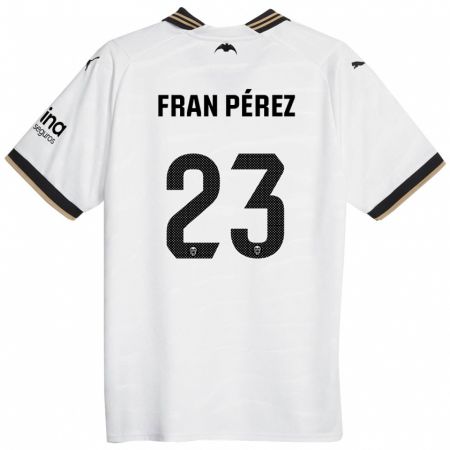 Kandiny Kinder Fran Pérez #23 Weiß Heimtrikot Trikot 2023/24 T-Shirt Österreich