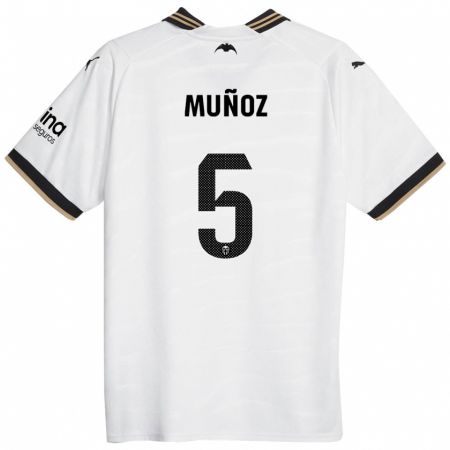 Kandiny Bambino Maglia Iván Muñoz #5 Bianco Kit Gara Home 2023/24 Maglietta