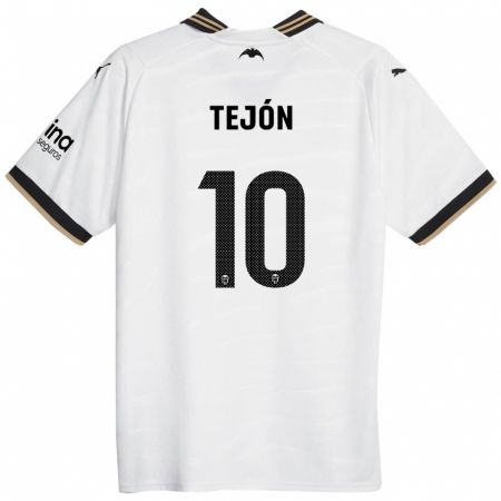 Kandiny Bambino Maglia Martín Tejón #10 Bianco Kit Gara Home 2023/24 Maglietta