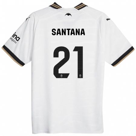 Kandiny Kinder Ismael Santana #21 Weiß Heimtrikot Trikot 2023/24 T-Shirt Österreich