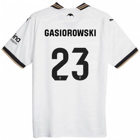 Kandiny Niño Camiseta Yarek Gasiorowski #23 Blanco 1ª Equipación 2023/24 La Camisa