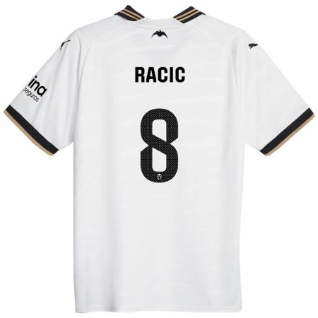 Kandiny Niño Camiseta Uros Racic #8 Blanco 1ª Equipación 2023/24 La Camisa