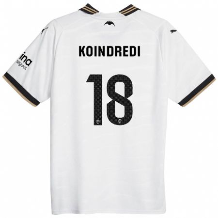 Kandiny Kinderen Koba Koindredi #18 Wit Thuisshirt Thuistenue 2023/24 T-Shirt België