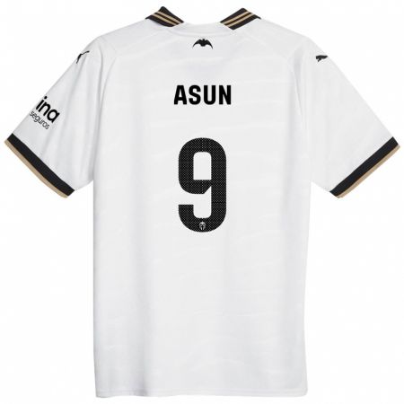 Kandiny Bambino Maglia Asun #9 Bianco Kit Gara Home 2023/24 Maglietta