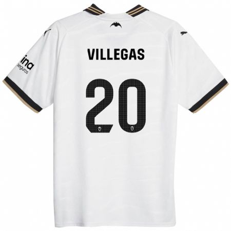 Kandiny Niño Camiseta Noelia Villegas #20 Blanco 1ª Equipación 2023/24 La Camisa