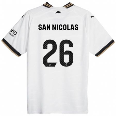 Kandiny Niño Camiseta Olga San Nicolas #26 Blanco 1ª Equipación 2023/24 La Camisa