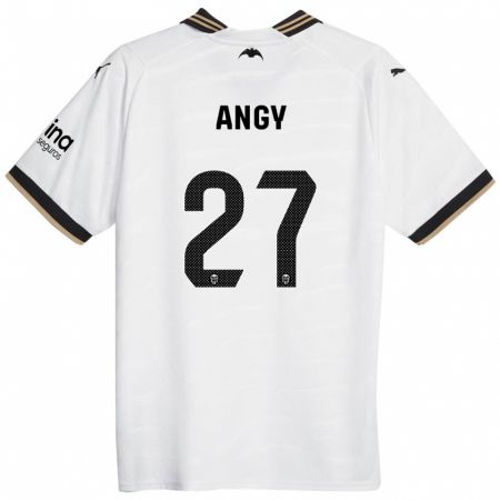 Kandiny Niño Camiseta Angy #27 Blanco 1ª Equipación 2023/24 La Camisa