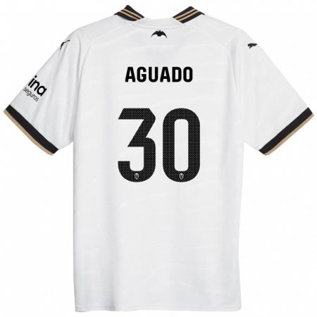 Kandiny Niño Camiseta Julia Aguado #30 Blanco 1ª Equipación 2023/24 La Camisa