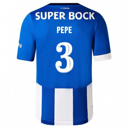 Kandiny Bambino Maglia Pepe #3 Blu Bianco Kit Gara Home 2023/24 Maglietta