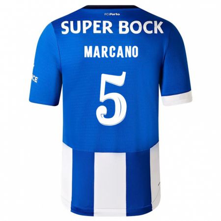 Kandiny Kinderen Iván Marcano #5 Blauw Wit Thuisshirt Thuistenue 2023/24 T-Shirt België