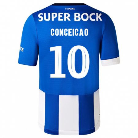 Kandiny Kinder Francisco Conceição #10 Blau Weiss Heimtrikot Trikot 2023/24 T-Shirt Österreich