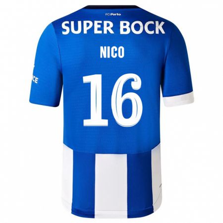 Kandiny Kinder Nico González #16 Blau Weiss Heimtrikot Trikot 2023/24 T-Shirt Österreich