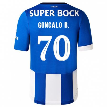 Kandiny Kinderen Gonçalo Borges #70 Blauw Wit Thuisshirt Thuistenue 2023/24 T-Shirt België