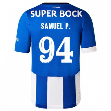 Kandiny Kinderen Samuel #94 Blauw Wit Thuisshirt Thuistenue 2023/24 T-Shirt België