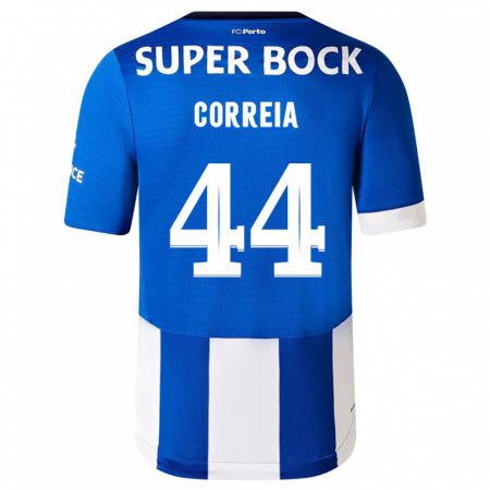 Kandiny Kinderen Romain Correia #44 Blauw Wit Thuisshirt Thuistenue 2023/24 T-Shirt België