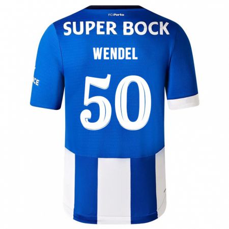 Kandiny Kinderen Wendel #50 Blauw Wit Thuisshirt Thuistenue 2023/24 T-Shirt België