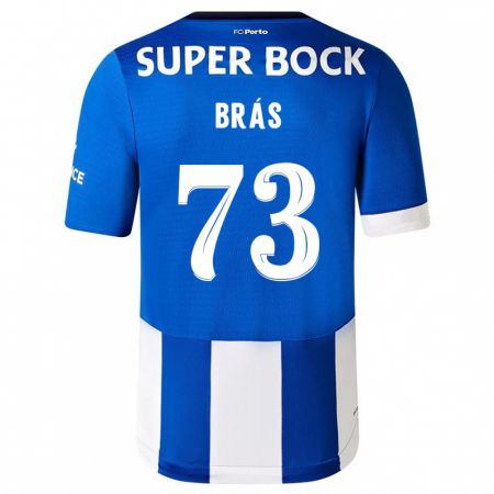 Kandiny Kinderen Gabriel Brás #73 Blauw Wit Thuisshirt Thuistenue 2023/24 T-Shirt België