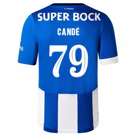 Kandiny Kinderen Umaro Candé #79 Blauw Wit Thuisshirt Thuistenue 2023/24 T-Shirt België