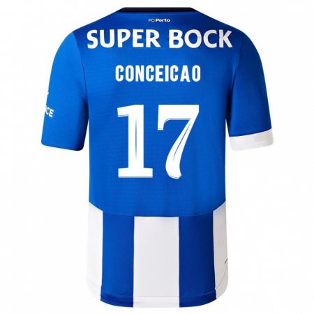 Kandiny Kinder Rodrigo Conceicao #17 Blau Weiss Heimtrikot Trikot 2023/24 T-Shirt Österreich