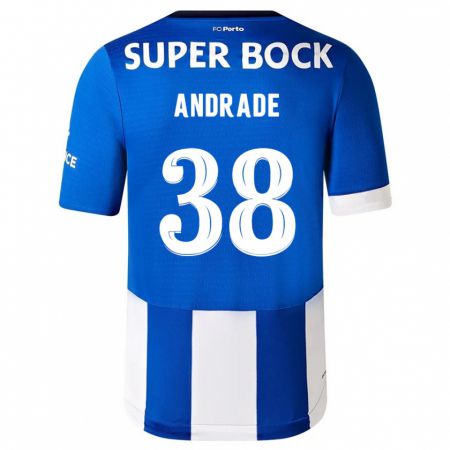 Kandiny Kinderen Fernando Andrade #38 Blauw Wit Thuisshirt Thuistenue 2023/24 T-Shirt België