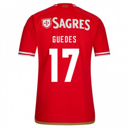 Kandiny Kinderen Gonçalo Guedes #17 Rood Thuisshirt Thuistenue 2023/24 T-Shirt België