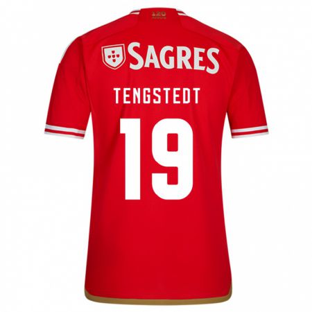 Kandiny Kinderen Casper Tengstedt #19 Rood Thuisshirt Thuistenue 2023/24 T-Shirt België