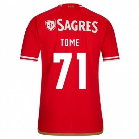 Kandiny Bambino Maglia João Tomé #71 Rosso Kit Gara Home 2023/24 Maglietta