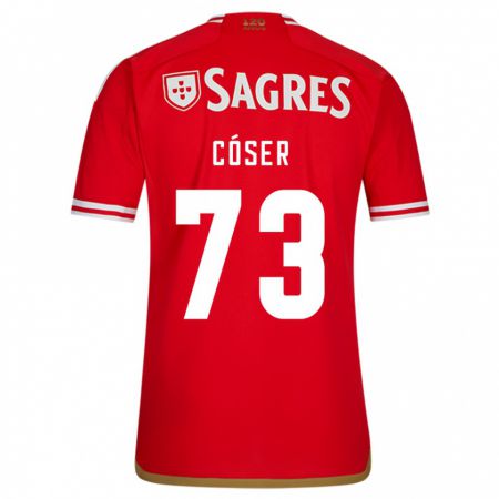 Kandiny Kinderen Tiago Cóser #73 Rood Thuisshirt Thuistenue 2023/24 T-Shirt België