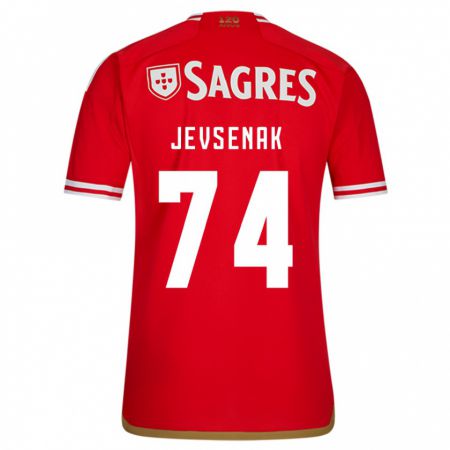 Kandiny Bambino Maglia Zan Jevsenak #74 Rosso Kit Gara Home 2023/24 Maglietta