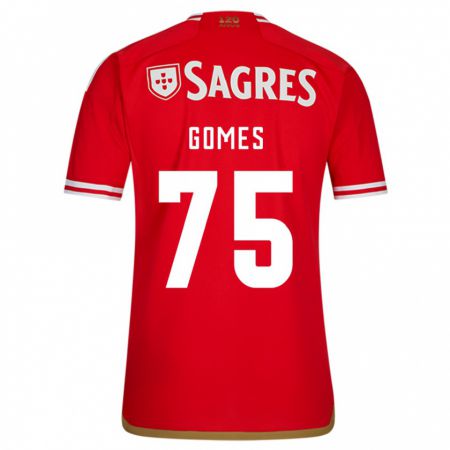 Kandiny Niño Camiseta André Gomes #75 Rojo 1ª Equipación 2023/24 La Camisa