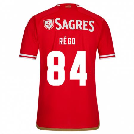 Kandiny Bambino Maglia João Rêgo #84 Rosso Kit Gara Home 2023/24 Maglietta