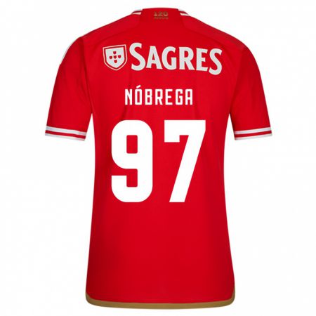 Kandiny Bambino Maglia Ricardo Nóbrega #97 Rosso Kit Gara Home 2023/24 Maglietta