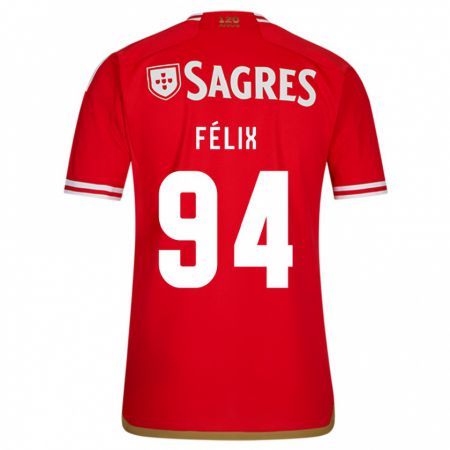 Kandiny Bambino Maglia Hugo Félix #94 Rosso Kit Gara Home 2023/24 Maglietta