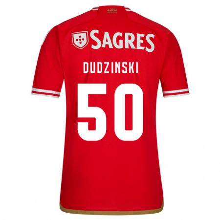 Kandiny Bambino Maglia Marcel Dudzinski #50 Rosso Kit Gara Home 2023/24 Maglietta