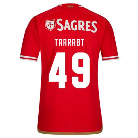 Kandiny Niño Camiseta Adel Taarabt #49 Rojo 1ª Equipación 2023/24 La Camisa