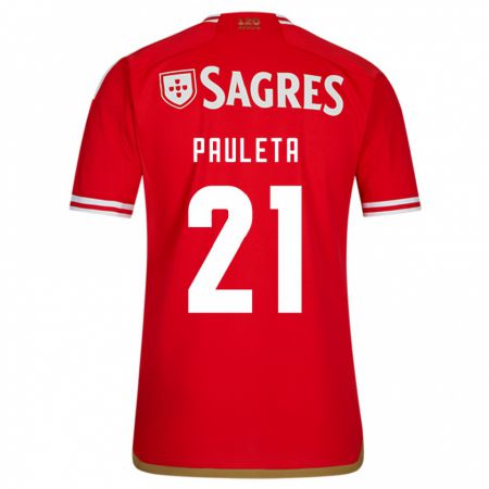 Kandiny Bambino Maglia Pauleta #21 Rosso Kit Gara Home 2023/24 Maglietta