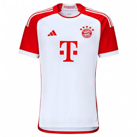 Kandiny Kinderen Serge Gnabry #7 Rood Wit Thuisshirt Thuistenue 2023/24 T-Shirt België