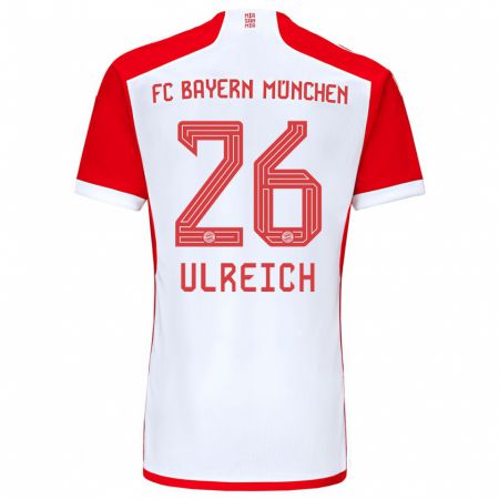 Kandiny Bambino Maglia Sven Ulreich #26 Rosso Bianco Kit Gara Home 2023/24 Maglietta