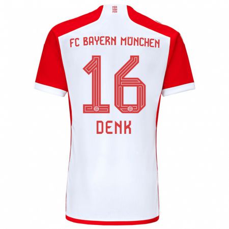 Kandiny Kinder Luca Denk #16 Rot-Weiss Heimtrikot Trikot 2023/24 T-Shirt Österreich