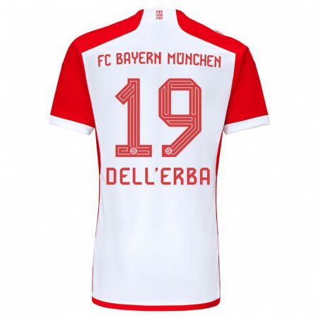 Kandiny Kinderen Davide Dell'erba #19 Rood Wit Thuisshirt Thuistenue 2023/24 T-Shirt België